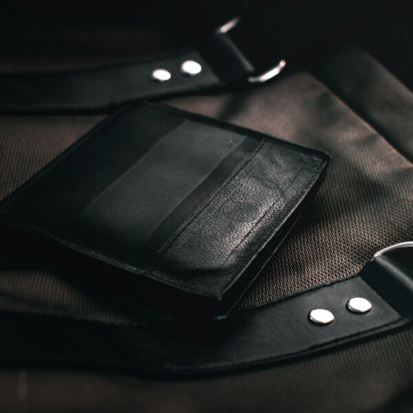 Trifold Wallet in black leather